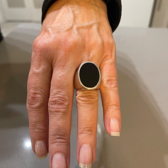 Pianegonda Sterling Silver Onyz Ring - Picture 6 of 9